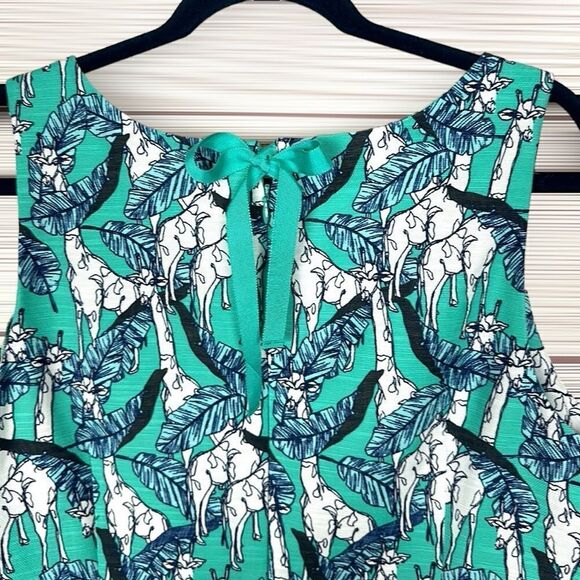 NWOT Talbots Giraffe Jungle Print Cotton Sleeveless Shift Dress 12 - Picture 8 of 13